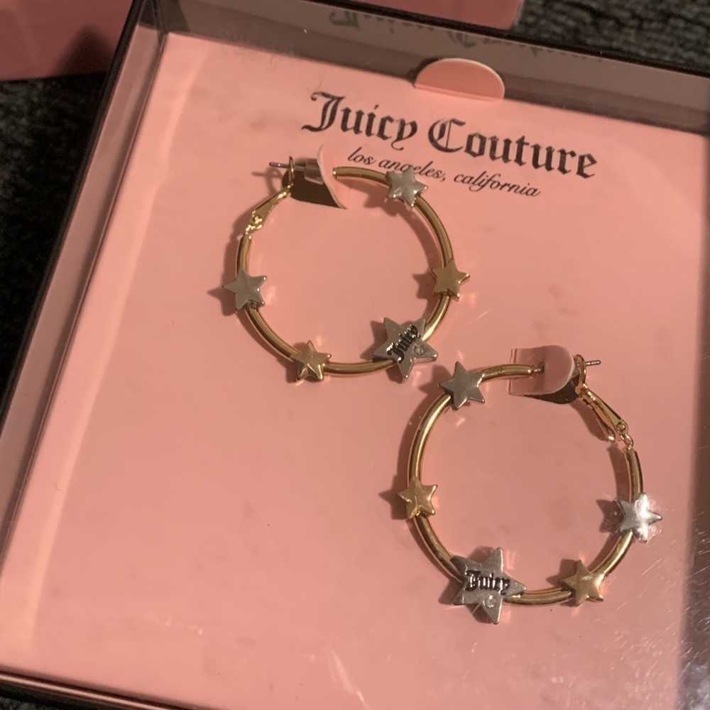 NEW JUICY COUTURE STAR HOOPS - Picture 2 of 4